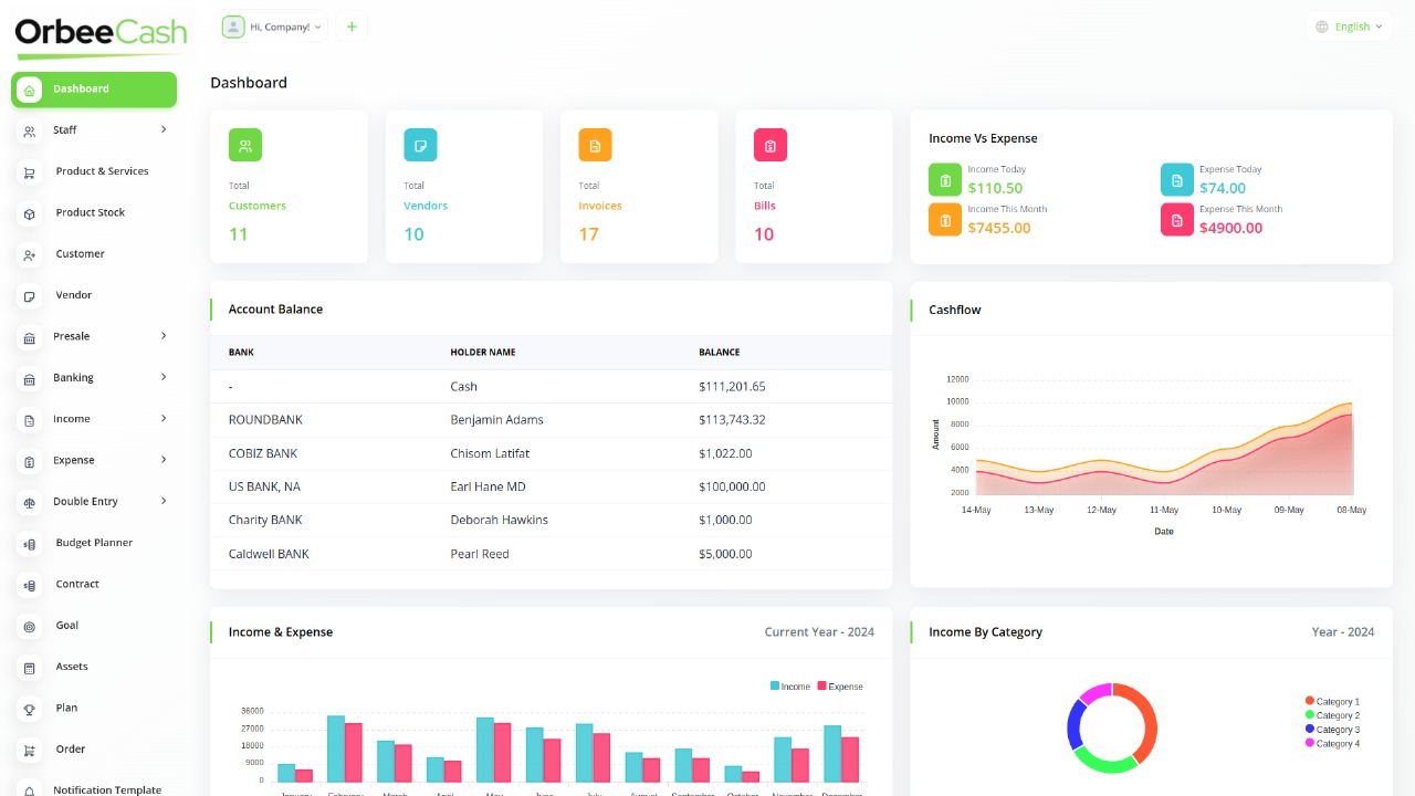OrbeeCash - Accounting Software